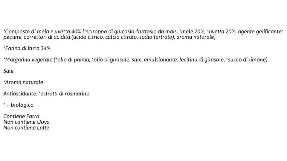 Bio Sfogliatina Frutta Farro 4 x 50 g