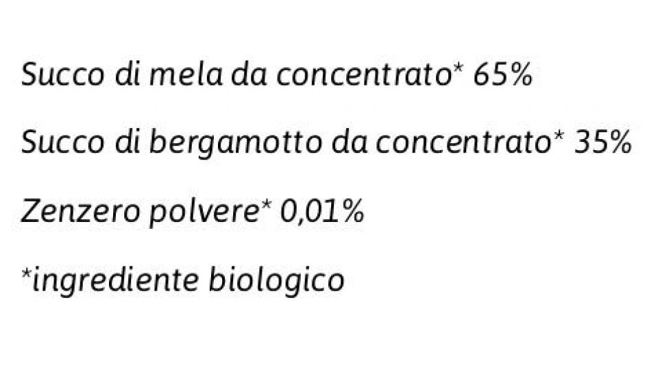Mela Bergamotto Zenzero 100% Succo Bio