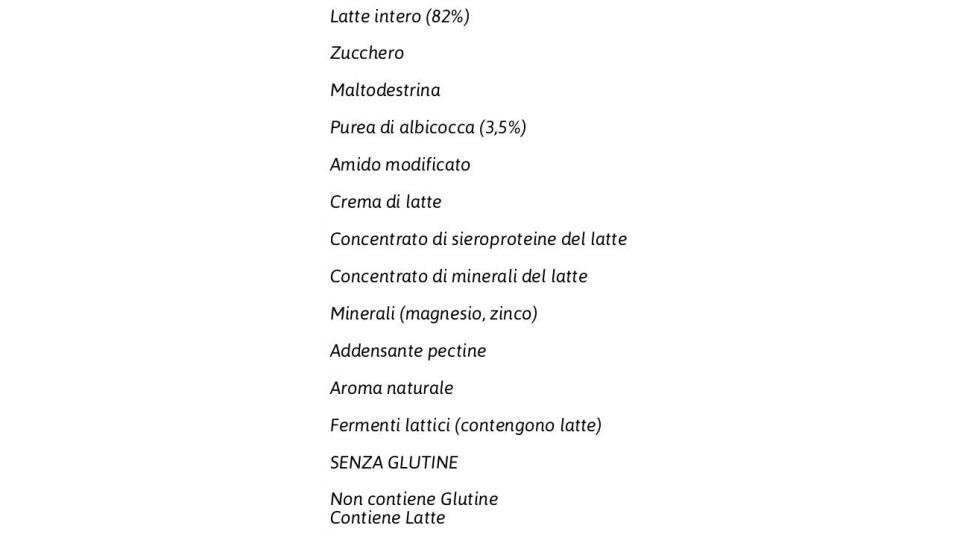 Merenda al Latte Albicocca Da 6 mesi