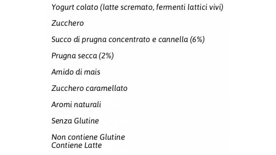 Fruyo 0% Grassi con Pezzi di Prugna Cannella