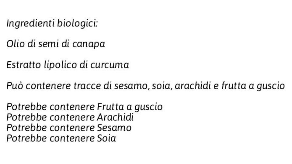 Olio di Semi Biologico di Canapa