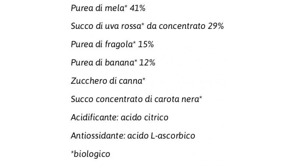 Kids Gusto Fragola e Banana 97% Frutta Biologica 3 x 200 Ml