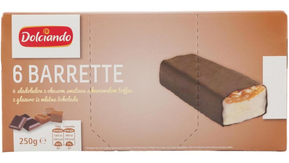 Barrette Cioccolato Latte Caramello 6pz