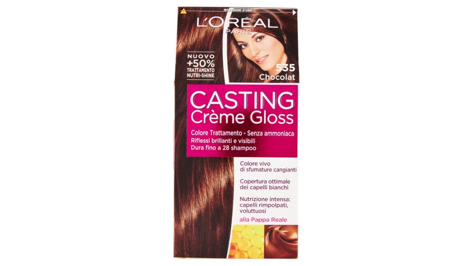 L'oréal Paris Casting Crème Gloss - Colore Trattamento senza Ammoniaca - 535 Chocolat
