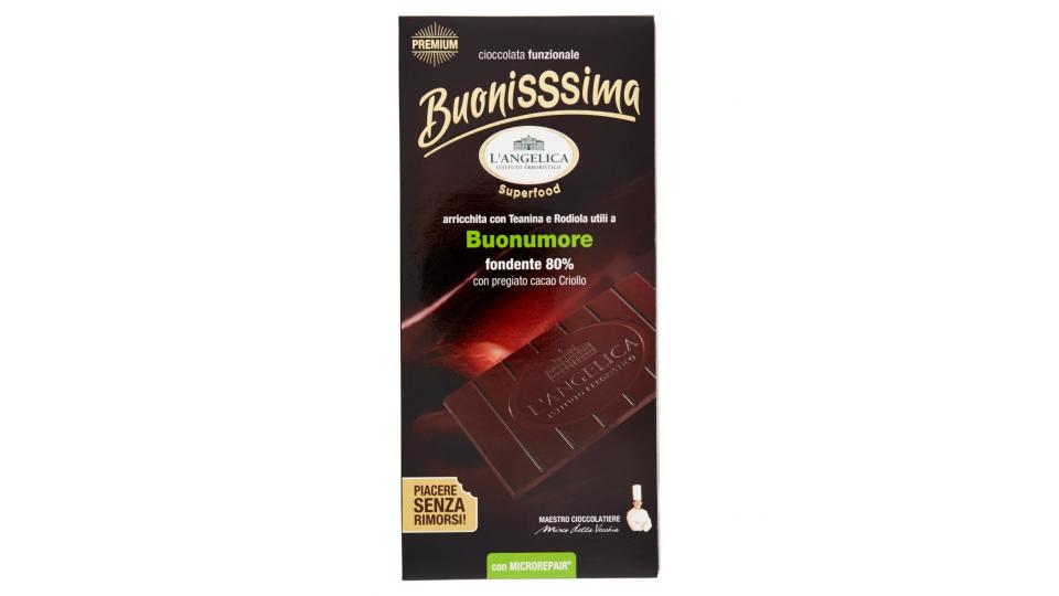 Buonissima Cioccolata Funzionale Buonumore Fondente 80%