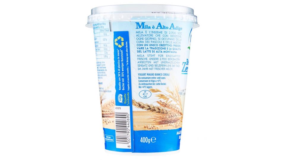 Benessere Zero Grassi Yogurt Magro Bianco Cereali