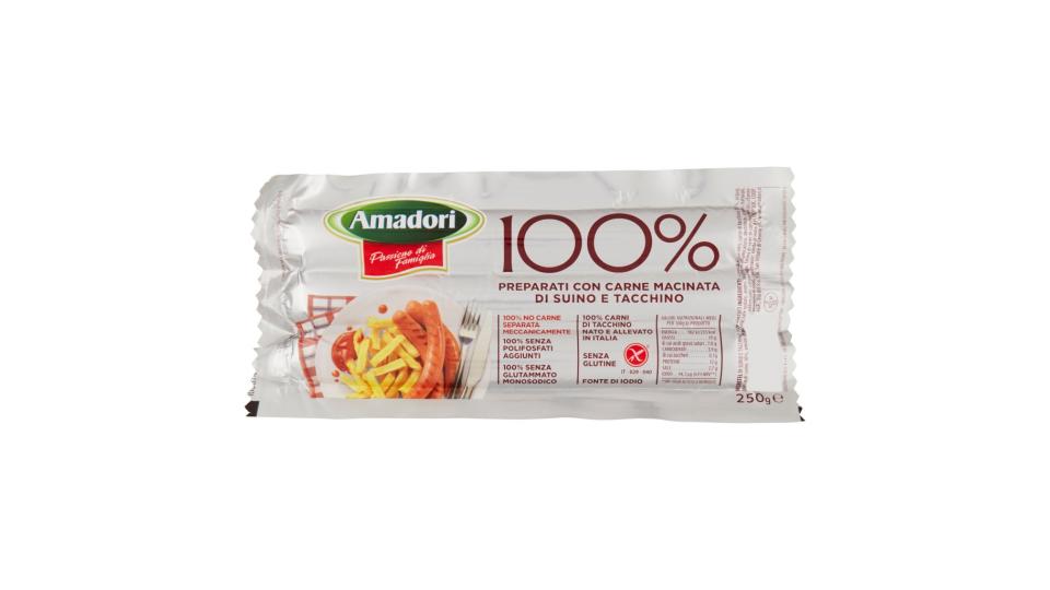 100% Preparati con Carne Macinata di Suino e Tacchino