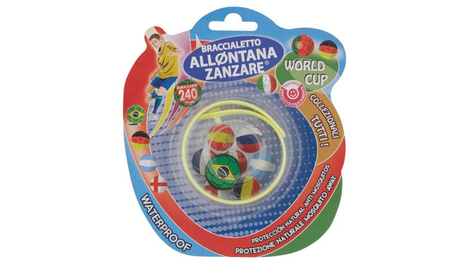 Braccialetto Allontana Zanzare World Cup Citronella & Olio di Neem