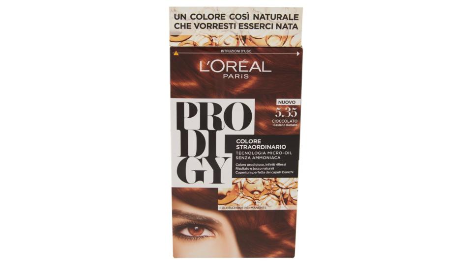 Prodigy Colorazione Permanente 5.35 Cioccolato Castano Ramato