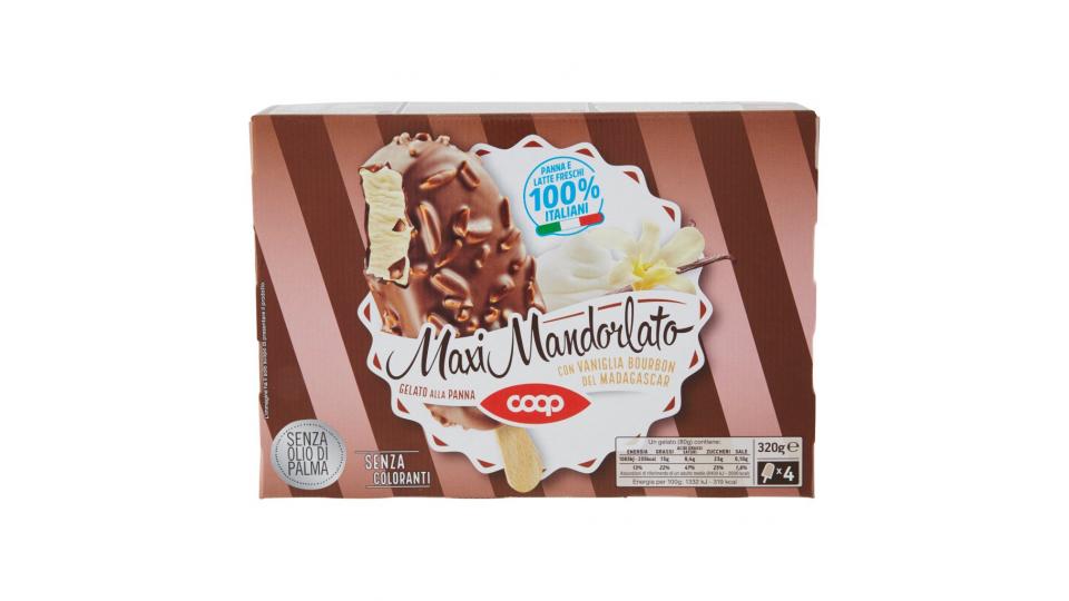 Maxi Mandorlato Gelato alla Panna con Vaniglia Bourbon del Madagascar