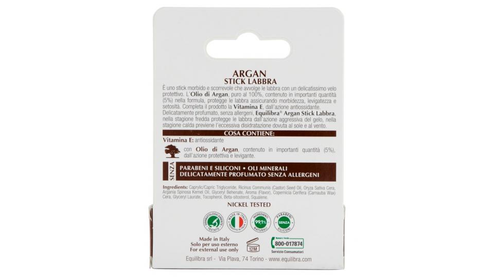 Argan Stick Labbra Protettivo - Levigante 5,5 Ml