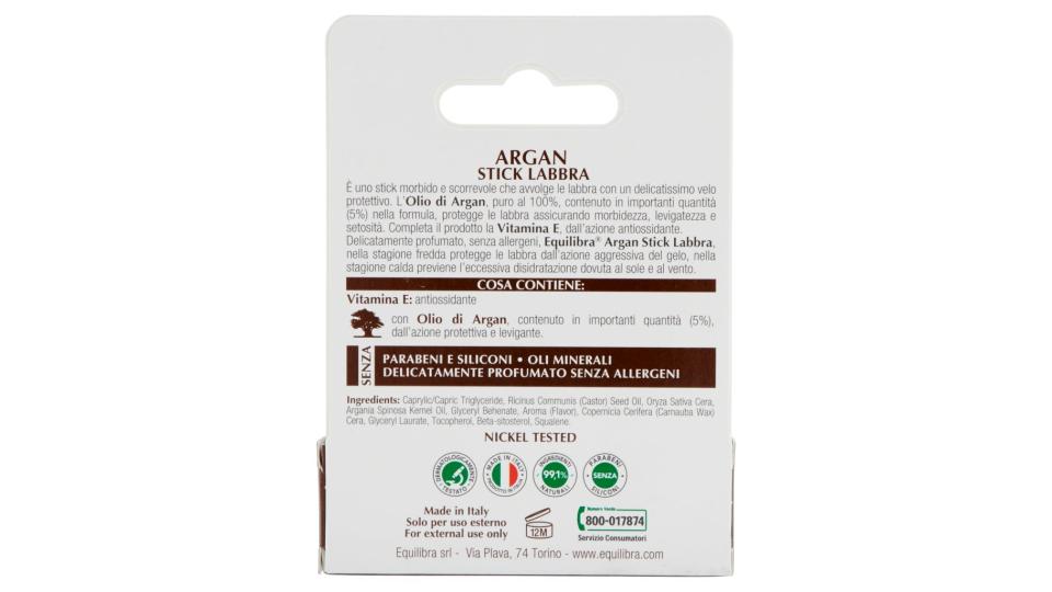 Argan Stick Labbra Protettivo - Levigante 5,5 Ml