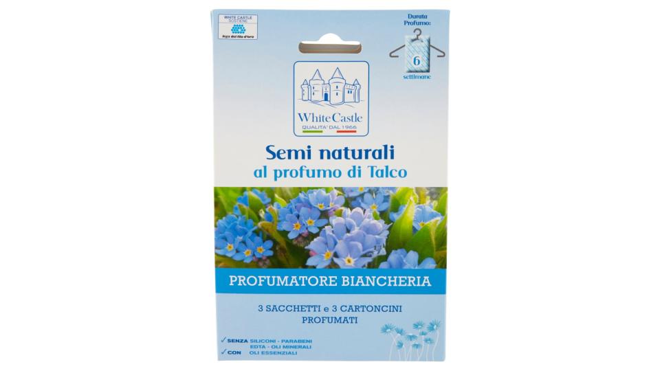 Semi Naturali al Profumo di Talco Profumatore Biancheria 3 Sacchetti e 3 Cartoncini