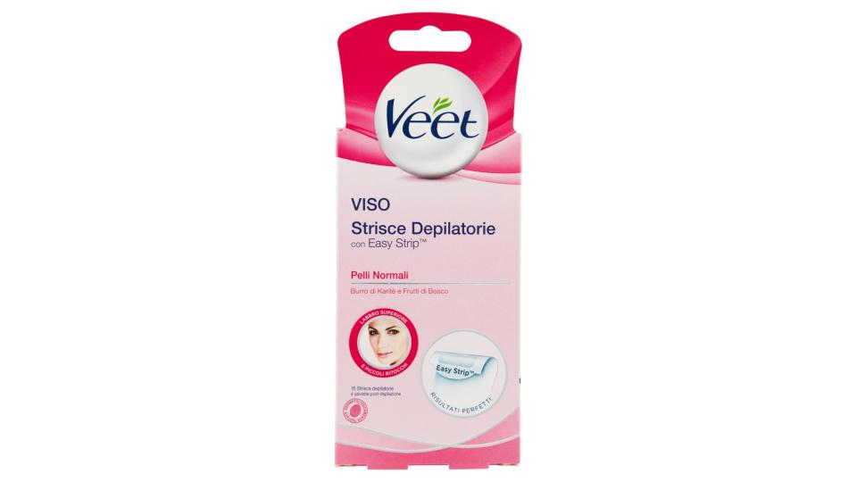 Viso Strisce Depilatorie con Easy Strip Pelli Normali 16 Pz.