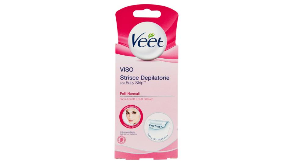 Viso Strisce Depilatorie con Easy Strip Pelli Normali 16 Pz.