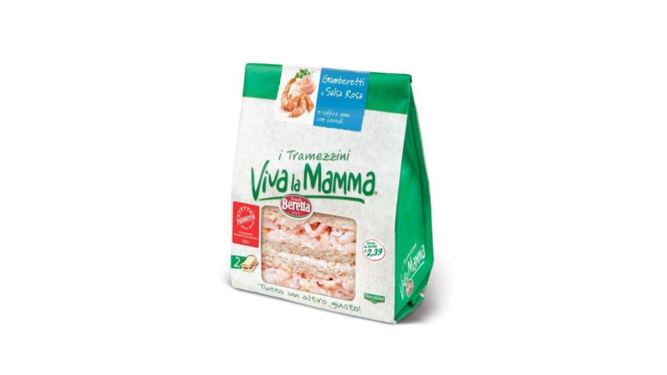 I Tramezzini Viva la Mamma Gamberetti e Salsa Rosa Soffice Pane e Cereali