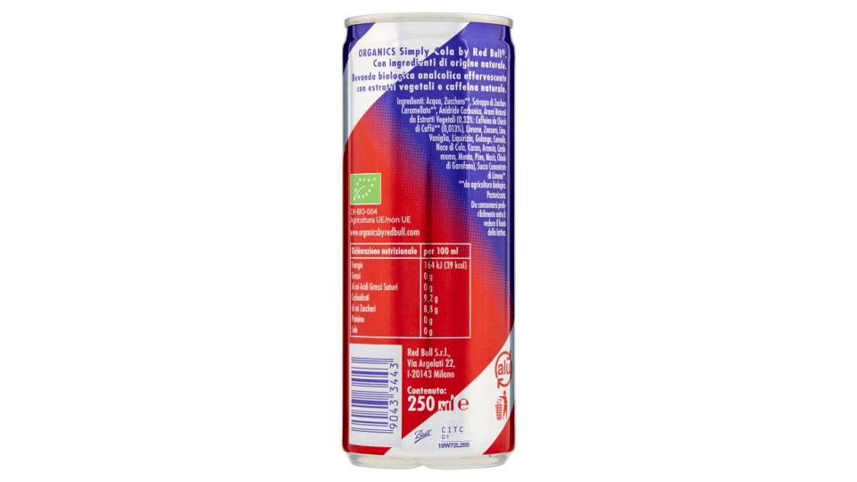 Organics Simply Cola By Red Bull Bio  Lattina