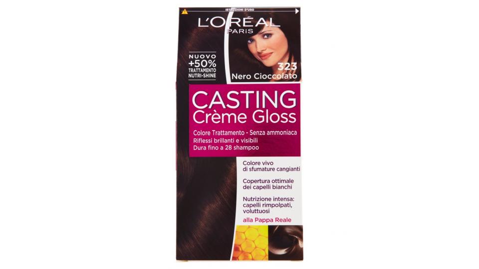 L'oréal Paris Casting Crème Gloss - Colore Trattamento senza Ammoniaca - 323 Nero Cioccolato