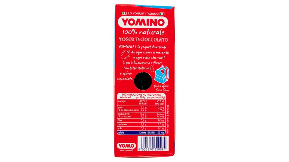 100% Naturale Yogurt e Cioccolato 4 x 85 g