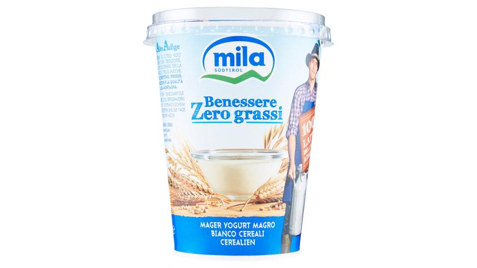 Benessere Zero Grassi Yogurt Magro Bianco Cereali