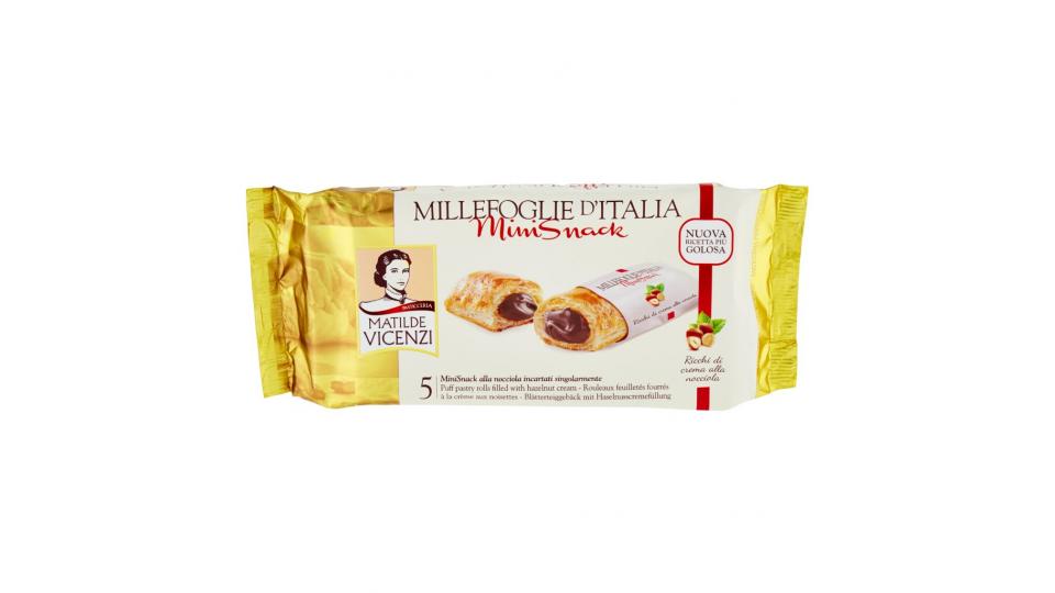 Millefoglie d'Italia Minisnack Nocciola 5 x 25 g