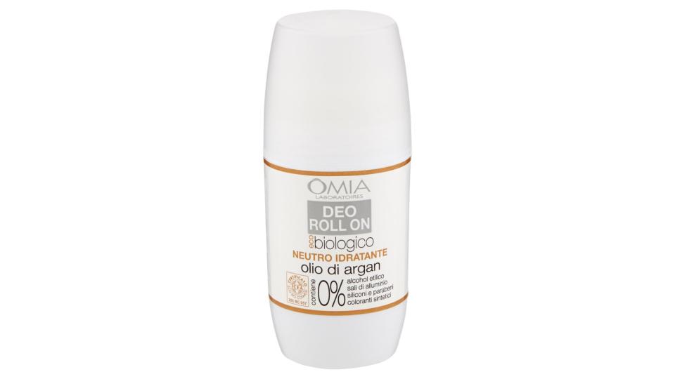 Eco Biologico Deo Roll On Neutro Idratante Olio di Argan