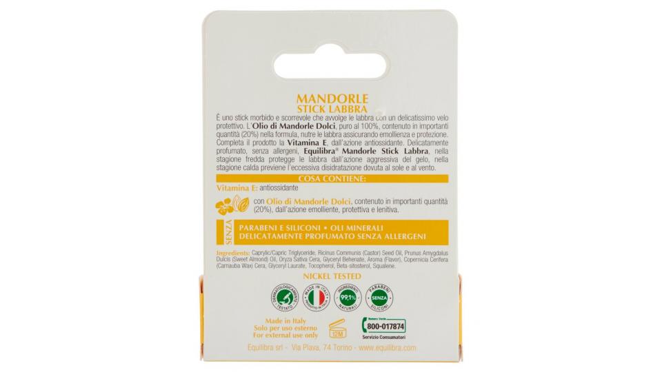 Mandorle Stick Labbra Emolliente - Protettivo 5,5 Ml