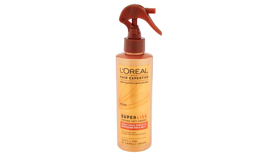 Hair Expertise Super Liss Spray Piega Perfetta Tutti i Tipi di Capelli Crespi