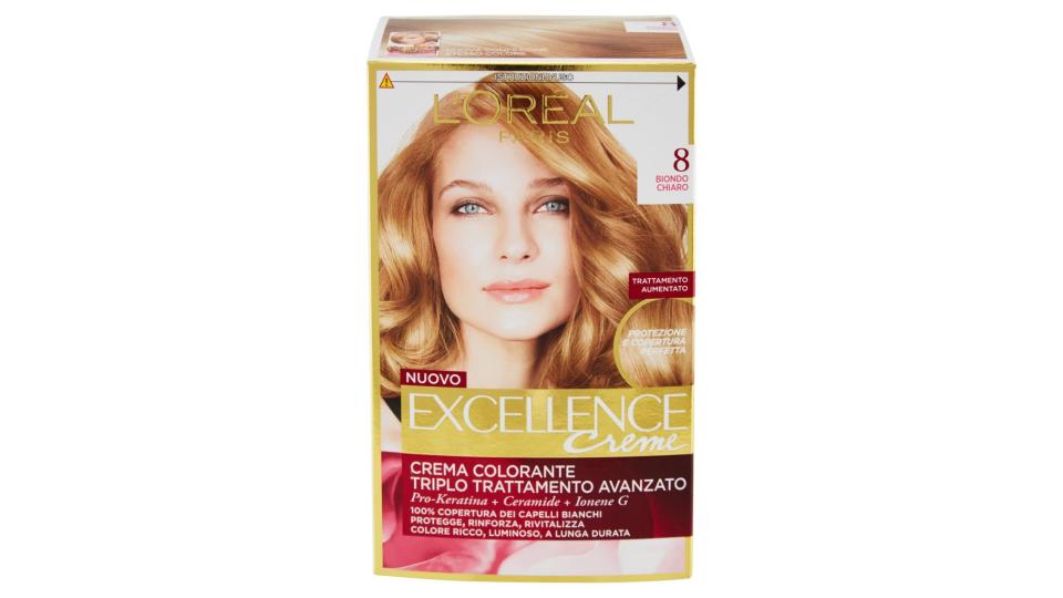 Excellence Creme Crema Colorante 8 Biondo Chiaro