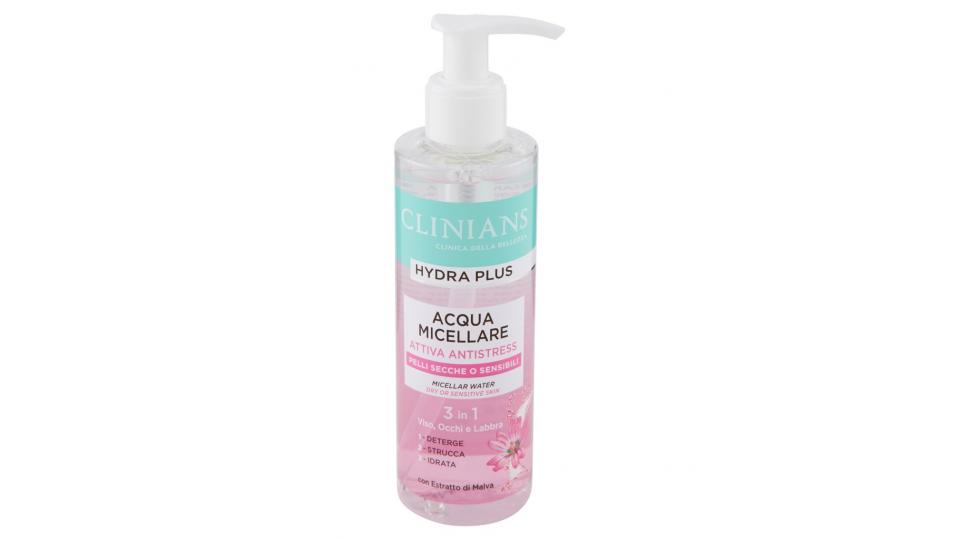 Hydra Plus Acqua Micellare Attiva Antistress Pelli Secche o Sensibili