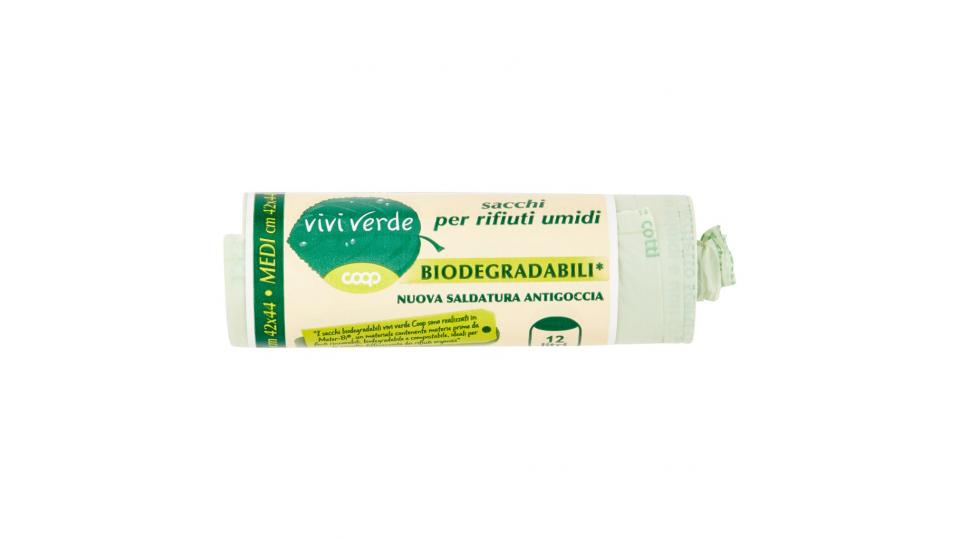 Sacchi per Rifiuti Umidi Biodegradabili* Medi Cm 42x44 15 Pz