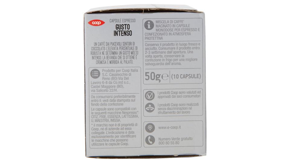 Capsule Espresso Gusto Intenso 10 Capsule Pelabili