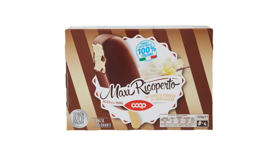 Maxi Ricoperto Gelato alla Panna con Vaniglia Bourbon del Madagascar