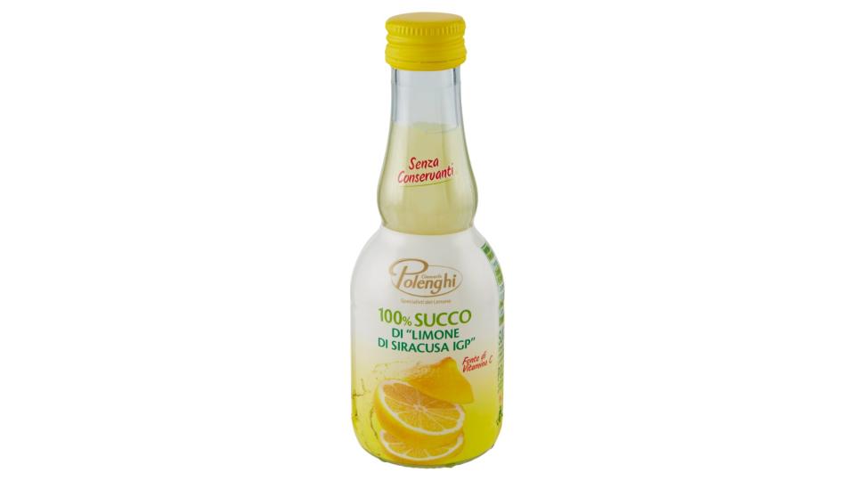 100% Succo di "limone di Siracusa Igp"