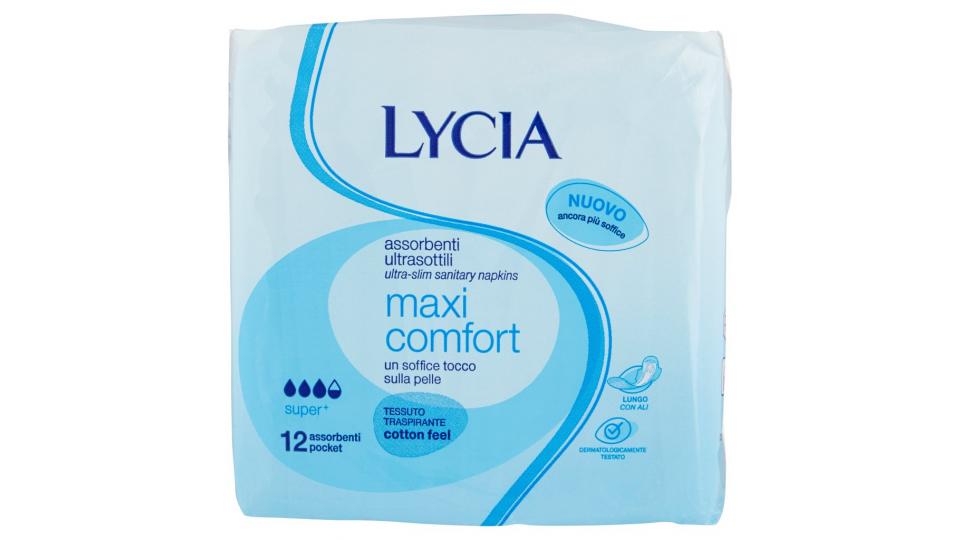 Assorbenti Ultrasottili Maxi Comfort Lungo con Ali 12 Pezzi