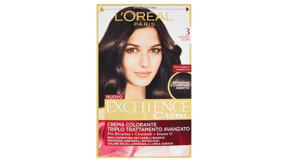 Excellence Creme Crema Colorante 3 Castano Scuro