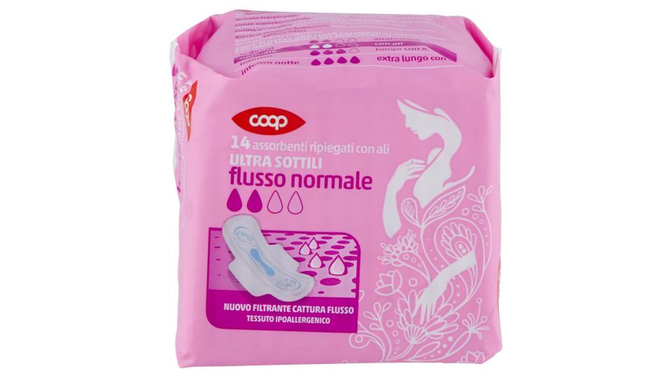 Assorbenti Ripiegati con Ali Ultra Sottili Flusso Normale 14 Pz