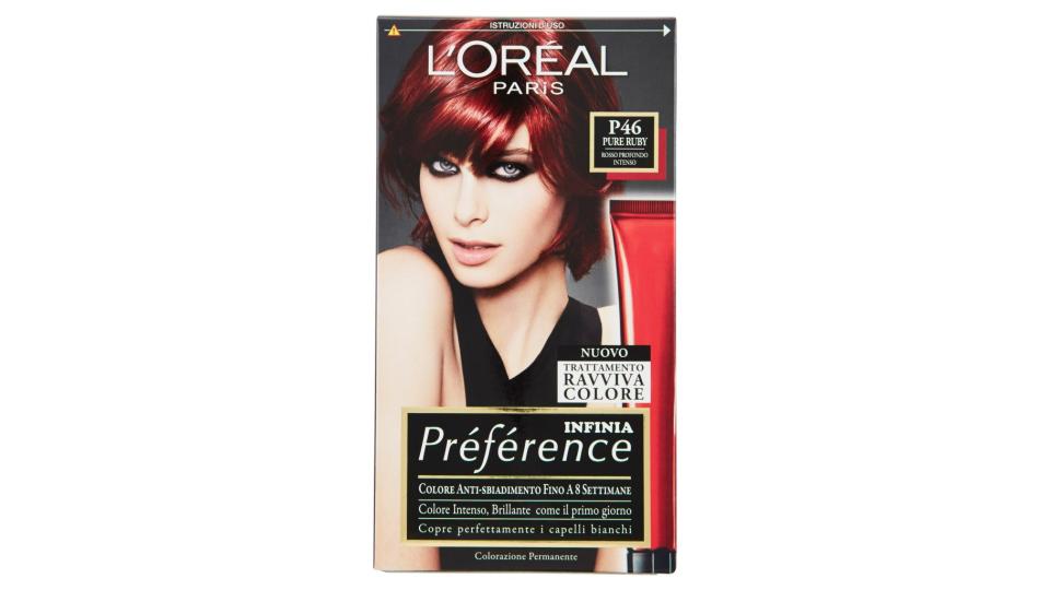 Préférence Infinia Colore Anti-sbiadimento P46 Pure Ruby Rosso Profondo Intenso