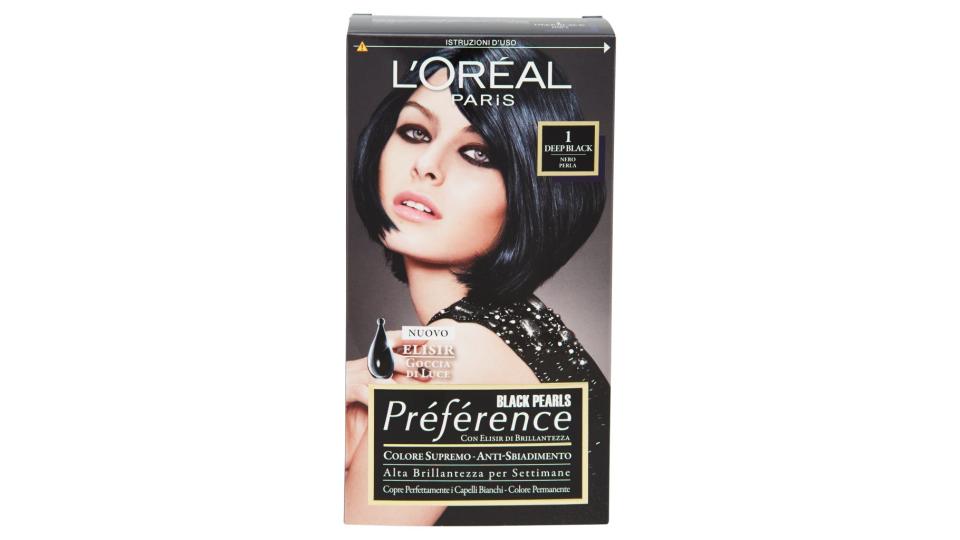 Préférence Black Pearls Colore Supremo - Anti-sbiadimento 1 Deep Black Nero Perla