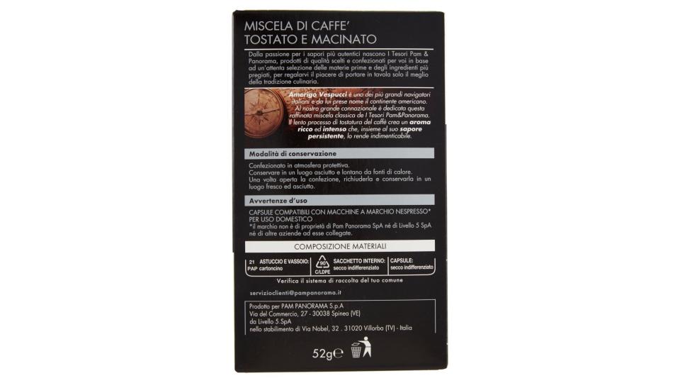 Vespucci Miscela Classica Capsule Caffè Compatibili con Macchine Nespresso*  (5,2g x 10)