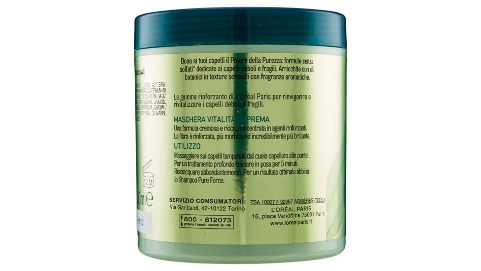 Hair Expertise Pure Force Maschera Cute Delicata, Capelli Fragili