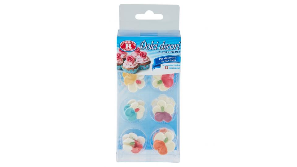 Dolci Decori di Zucchero Fiori 12 Pz