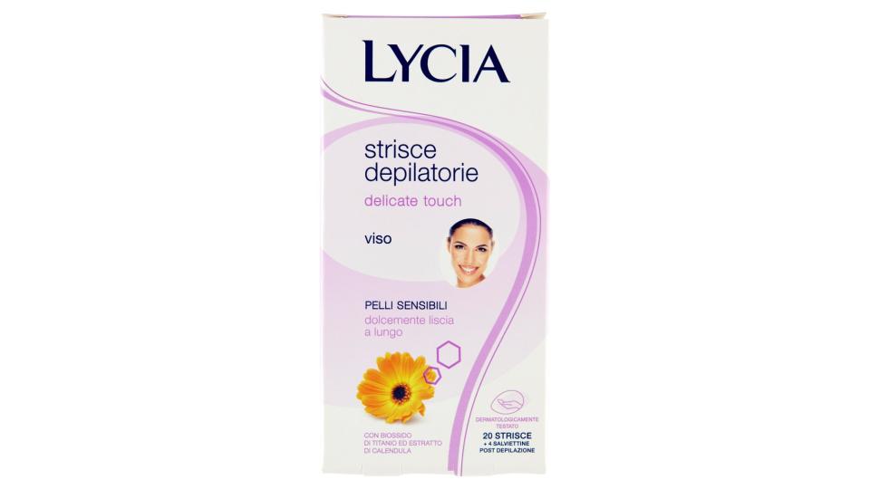 Delicate Touch 20 Strisce Depilatorie Pelli Sensibili Viso