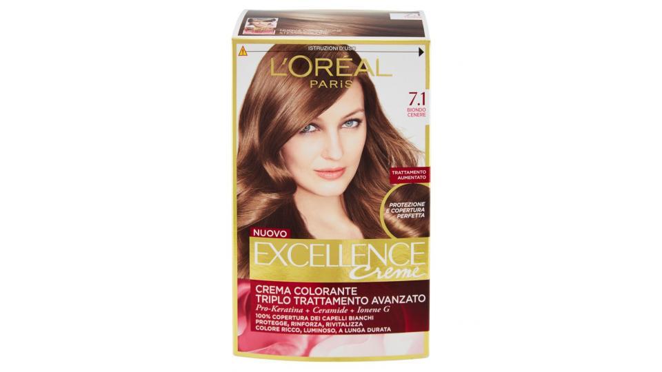 Excellence Creme Crema Colorante 7.1 Biondo Cenere