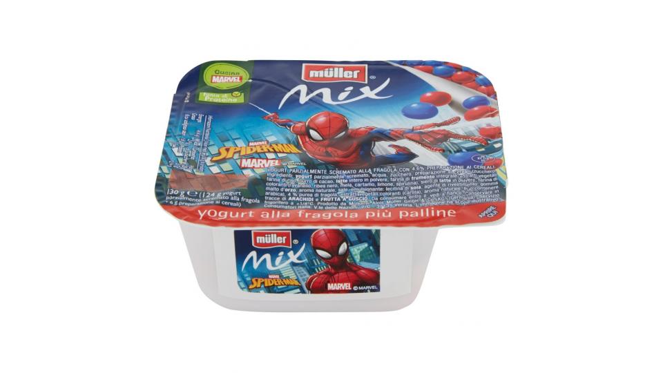 Marvel Spider-man Yogurt alla Fragola Più Palline