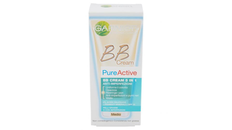 Pureactive Bb Cream 5 in 1 Anti-imperfezioni Medio