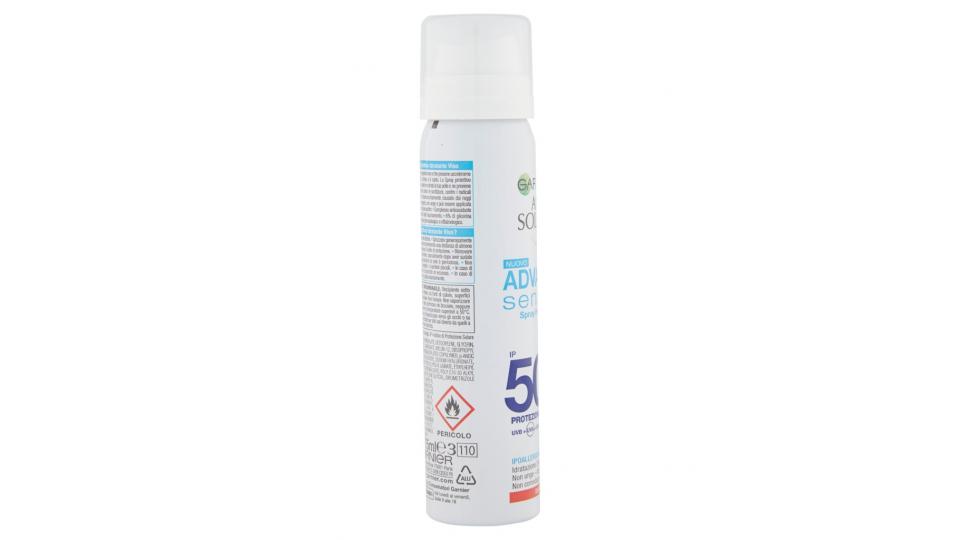 Protezione Solare Advanced Sensitive, Protezione Alta, Spray Viso Ip50,