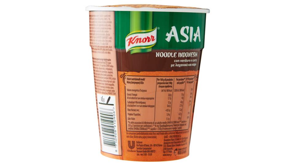 Asia Noodle Indonesia con Verdure e Curry