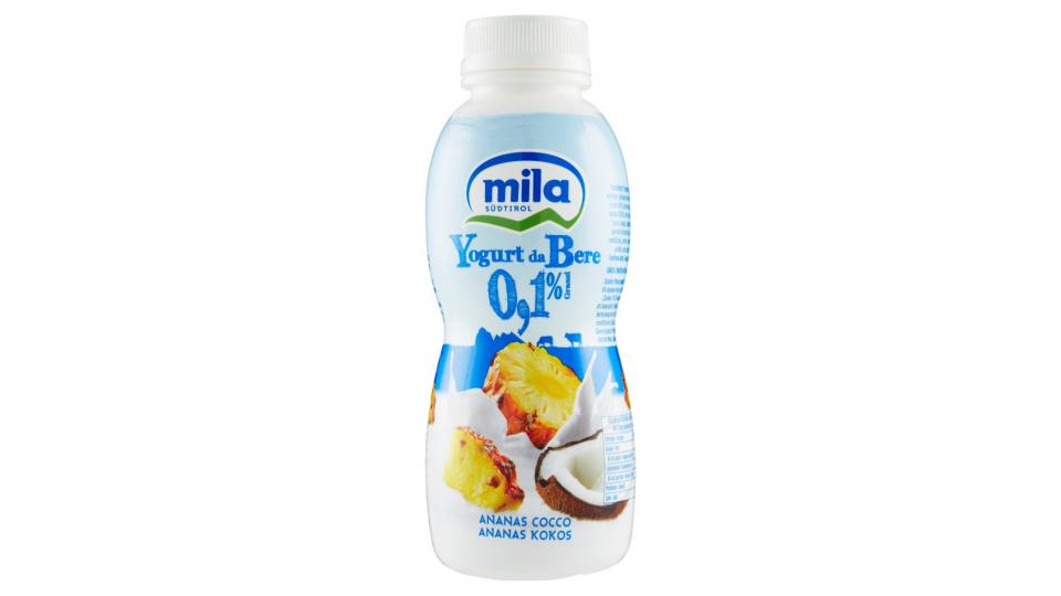 Yogurt da Bere 0,1% Grassi Ananas Cocco