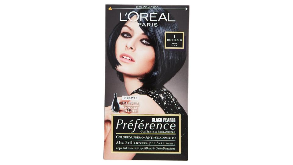 Préférence Black Pearls Colore Supremo - Anti-sbiadimento 1 Deep Black Nero Perla